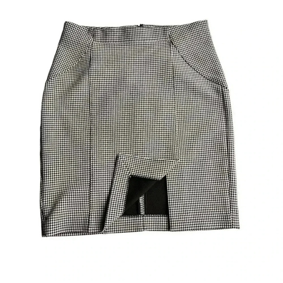 BANANA REPUBLIC HOUNDSTOOTH SKIRT•SIZE 10 PETITE•PREOWNED GREAT CONDITIO… - Picture 3 of 7